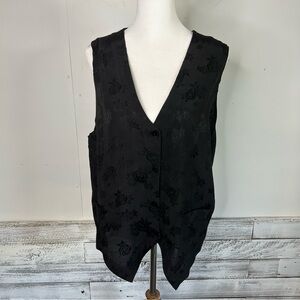 VINTAGE JUDY KNAPP California Rose Embossed Whimsygoth Vest